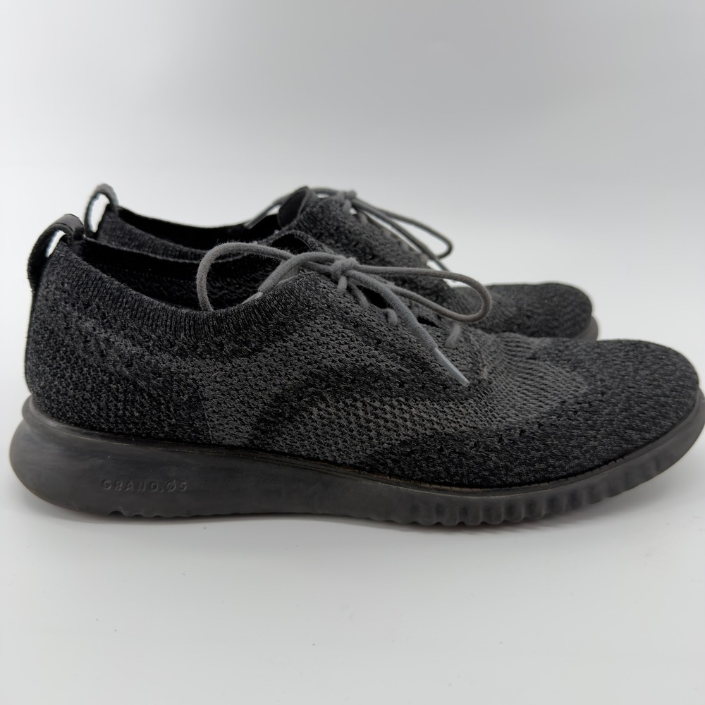 Cole Haan‎ Zerogrand Stitchlite Wingtip Oxford Mens 10 Grey Knit